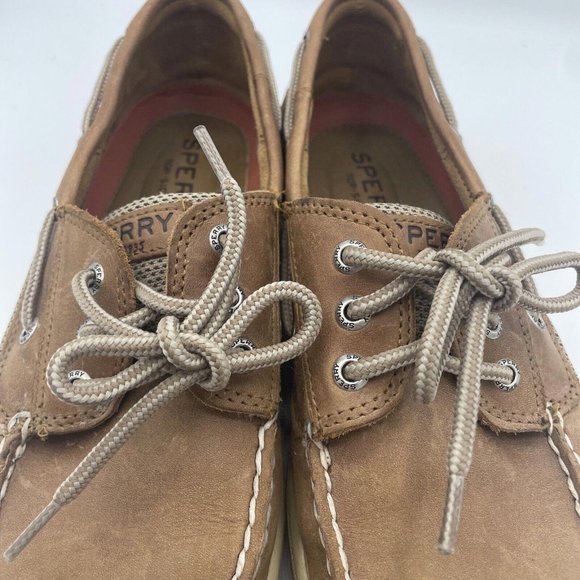 SPERRY Top Sider Men's Boat shoes Billfish 3 Eye 0799320 BROWN sz 10.5 - VGUC - Picture 5 of 9